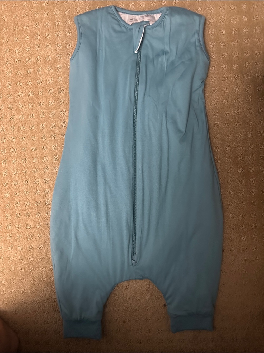 Blue Sleeveless Kids Sleep Sack - Light Blue Pajama Sleepsuit